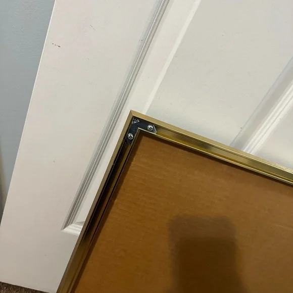 WOODED NATURE FOREST BRIDGE ART PAINTING PRINT GOLD FRAMED 24 x 20.5 - Picture 7 of 8